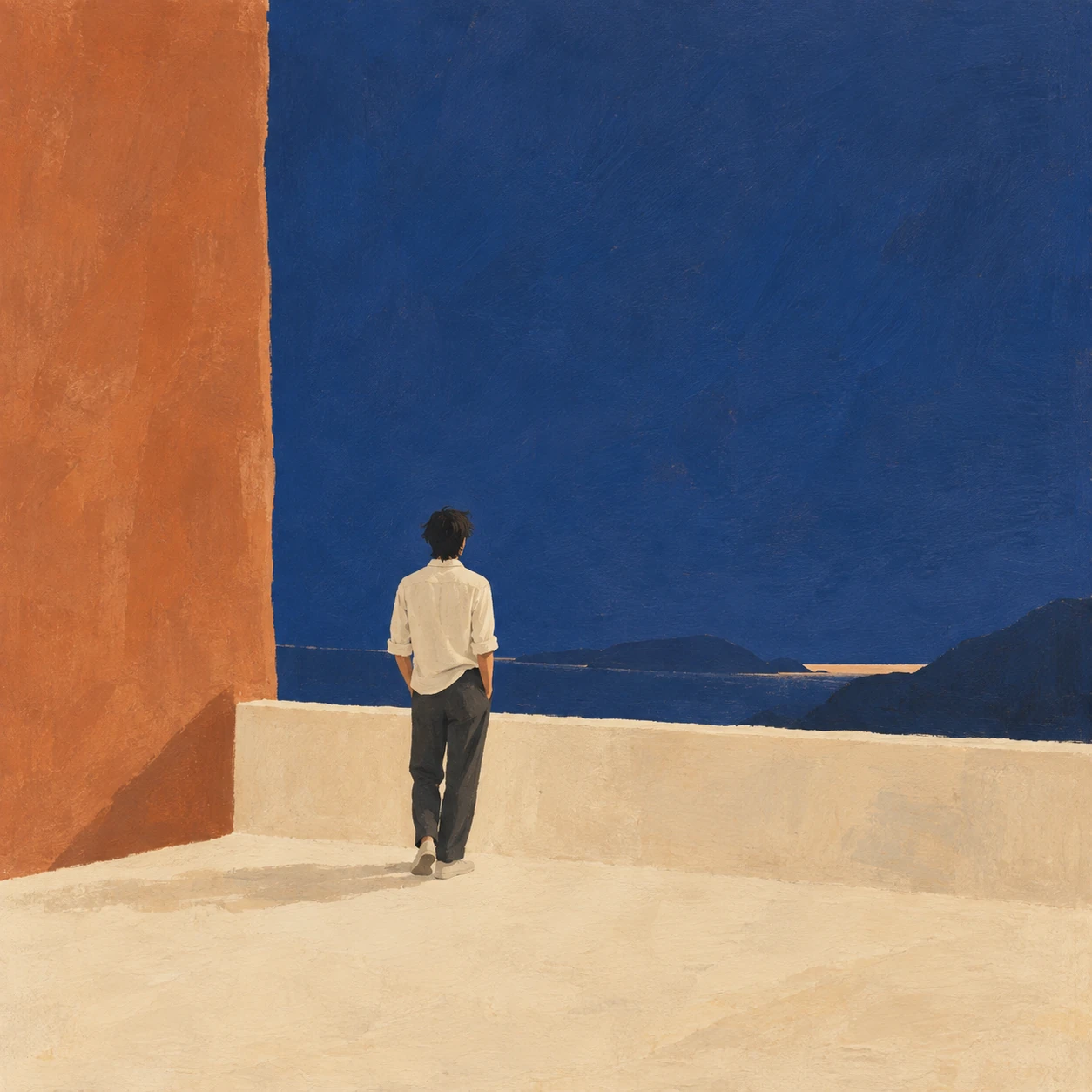 Henry Ou’s avatar: an illustrated figure looking out over the sea